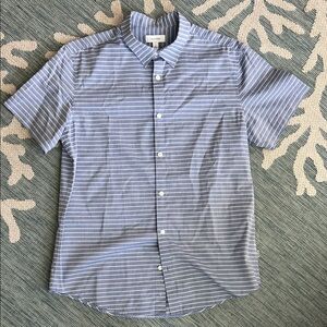 Calvin Klein Light Blue Striped Casual Shirt
